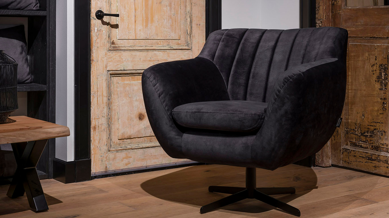 UrbanSofa Calore Fauteuil Vienna Antracite Draaipoot Website