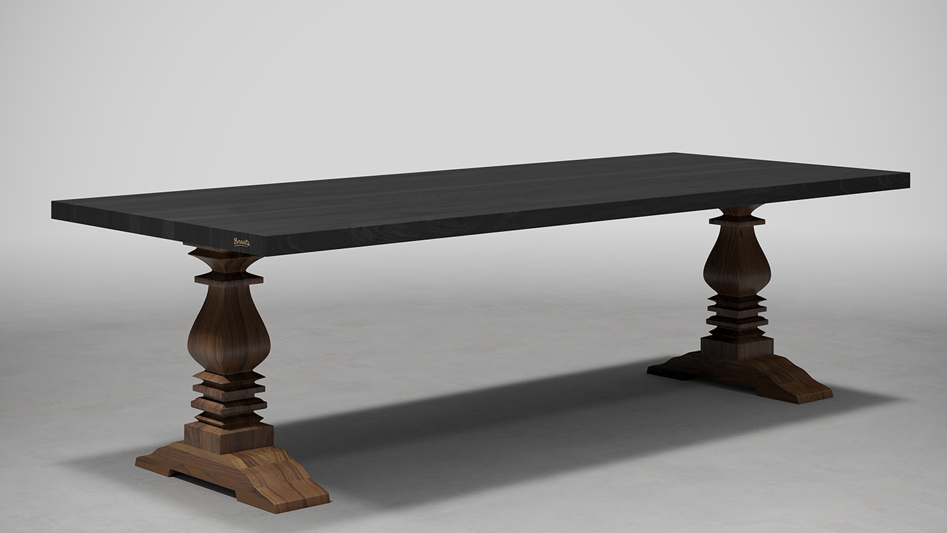 Bruuts Rocco Zwart Kloosterpoot Rustiek Hout Stijl 1