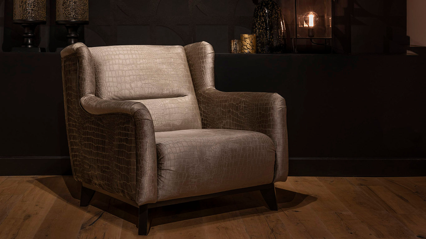 UrbanSofa Memphis Fauteuil Bergamo Croco Silver Website 1