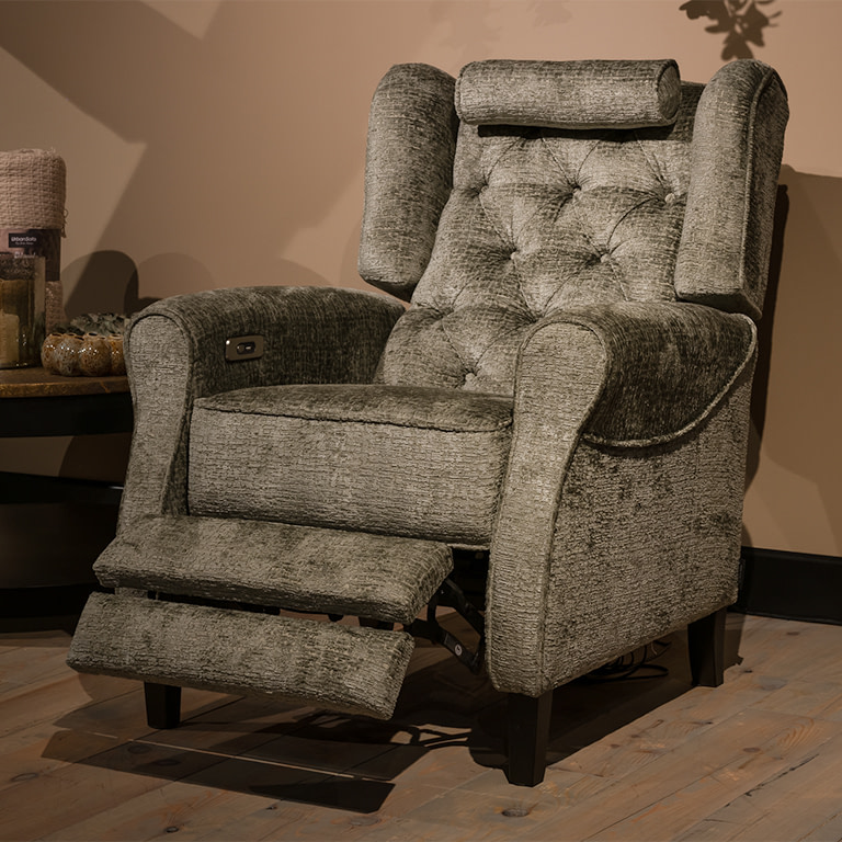 UrbanSofa Livorno Relaxfauteuil Laguno DarkOlive Vierkant2 1